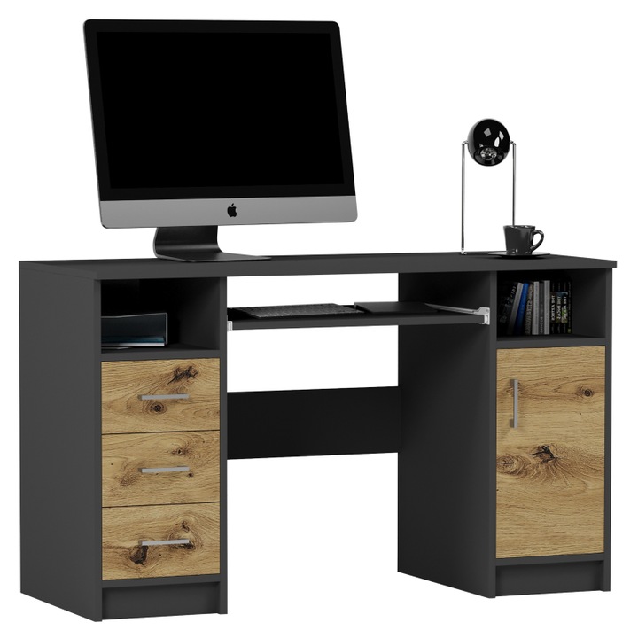 Бюро, PVC, N-11 АНТРАЦИТ МИКС ARTISAN, 73x50x120