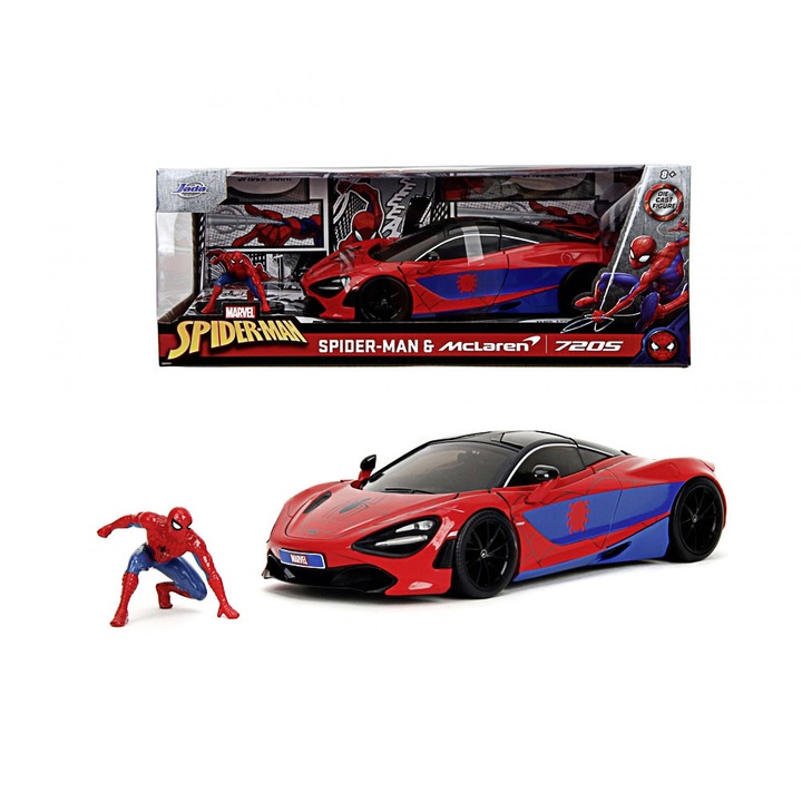 McLaren 720S modell és Pókember figura - 1/24 Jada