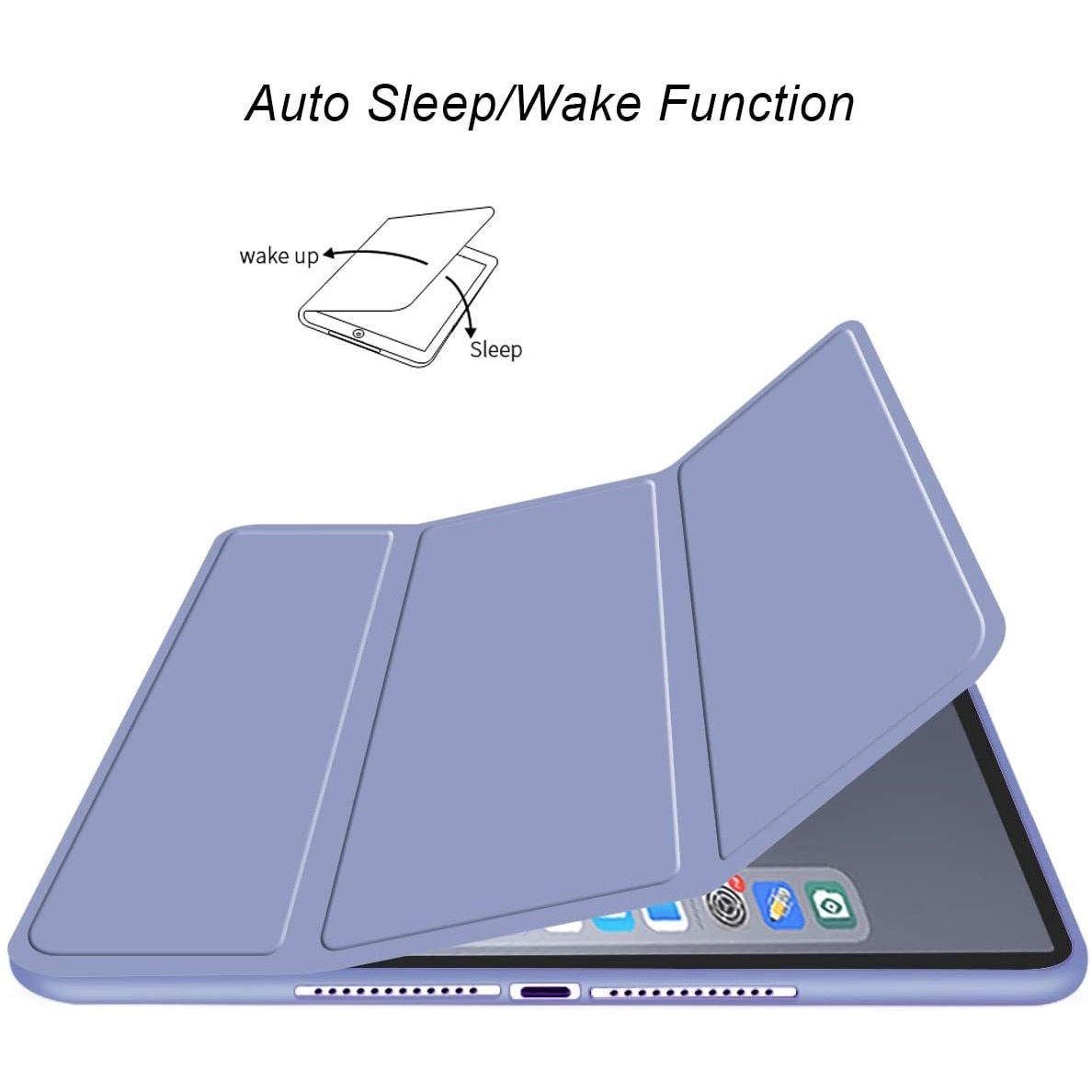 Husa Ultra Slim pentru LENOVO Tab K11 Plus, 11.45" - Silicon TPU, Smart Cover - Lavanda