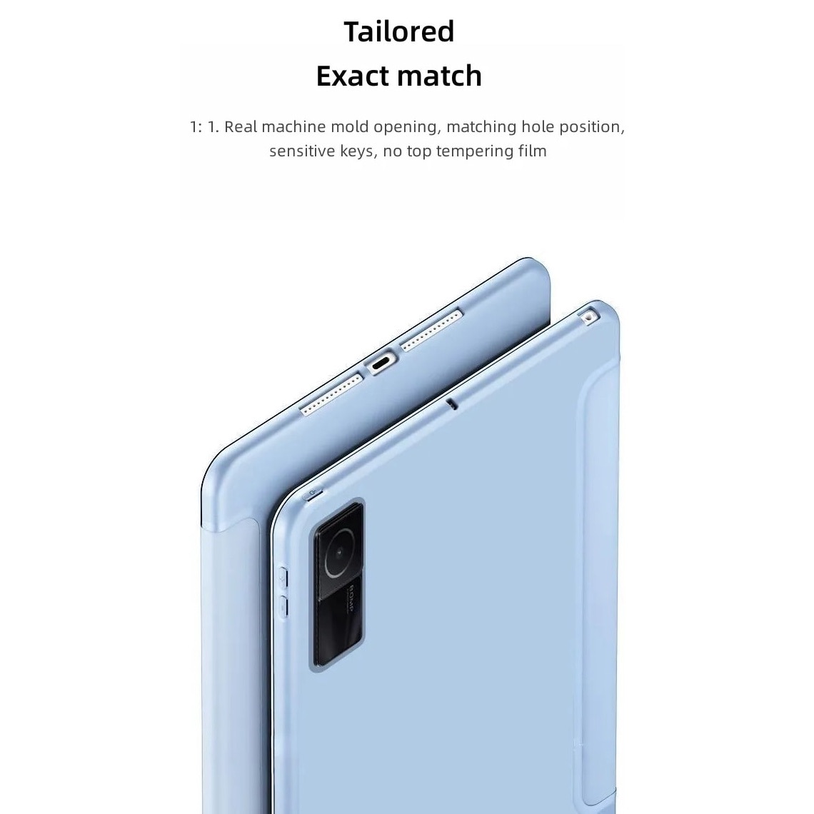 Husa Ultra Slim pentru Lenovo Tab TB311 (FU/XU) 10.1" - Silicon TPU, Smart Cover - Ice Blue