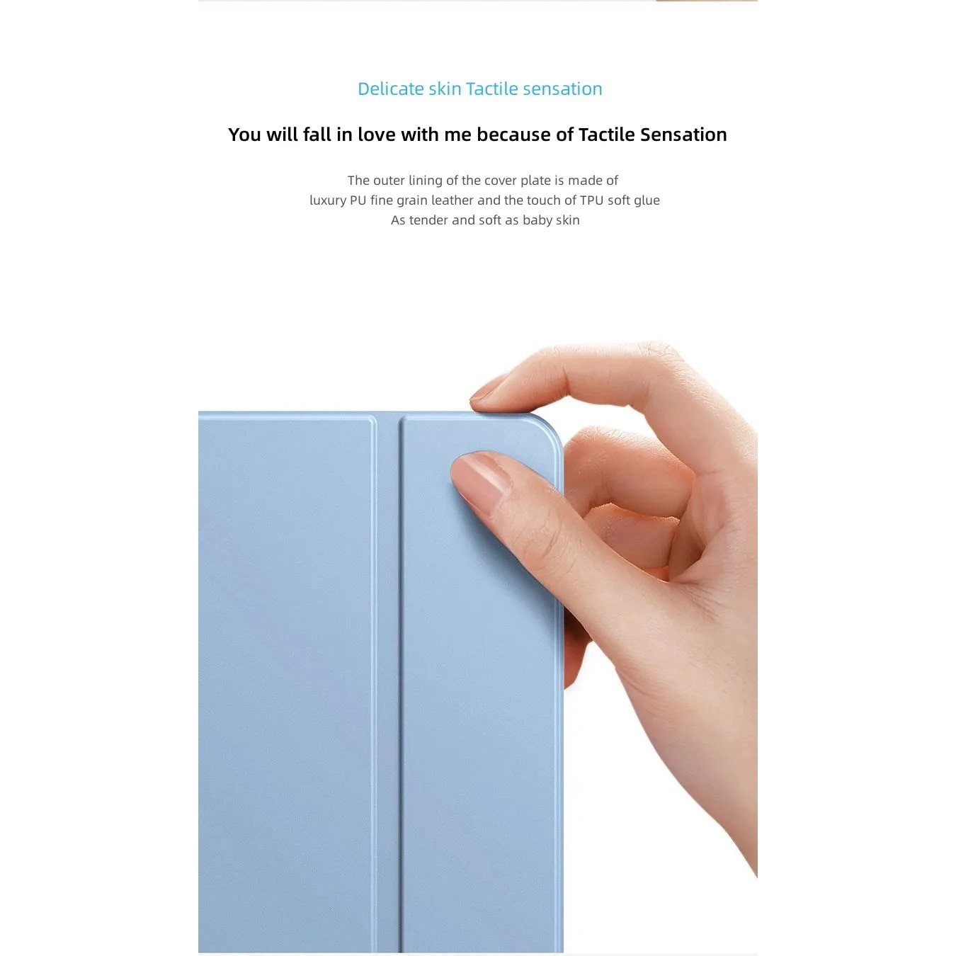 Husa Ultra Slim pentru Lenovo Tab TB311 (FU/XU) 10.1" - Silicon TPU, Smart Cover - Ice Blue