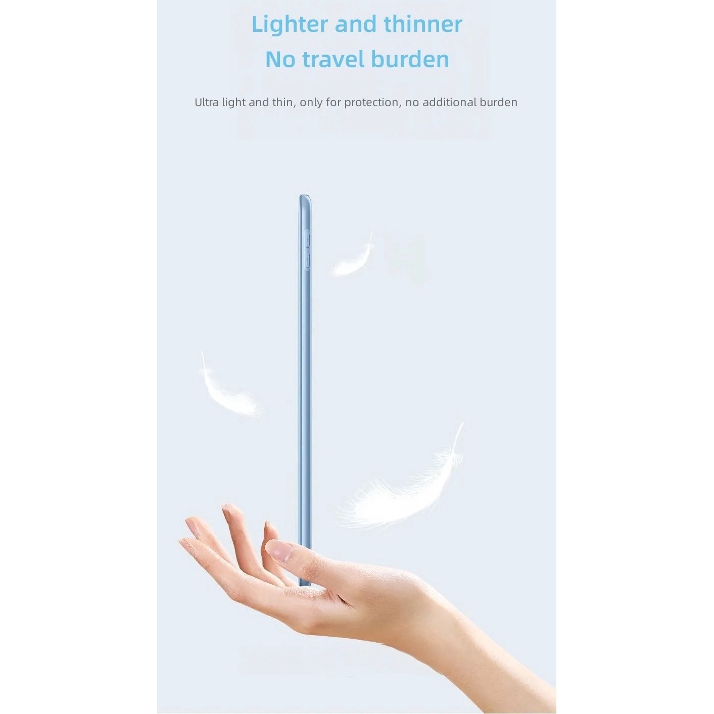 Husa Ultra Slim pentru Lenovo Tab TB311 (FU/XU) 10.1" - Silicon TPU, Smart Cover - Ice Blue