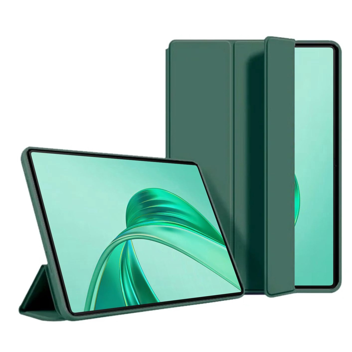 Husa Ultra Slim pentru HONOR Pad X8A, 11.0" - Silicon TPU, Smart Cover - Verde Marin