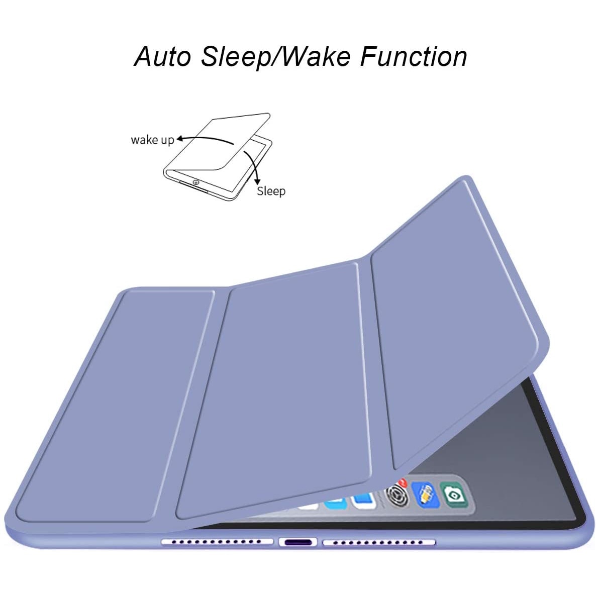 Husa Ultra Slim pentru Honor Magic Pad 2, 12.3" - Silicon TPU, Smart Cover - Lavanda