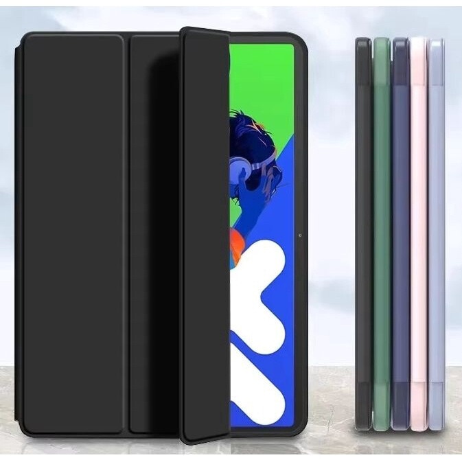 Husa Ultra Slim pentru Lenovo Idea Tab Pro, 12.7" (2025), Silicon TPU, Smart Cover - Negru
