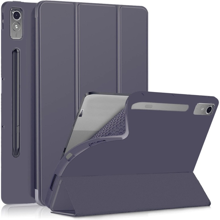 Ултра тънък калъф за Lenovo Idea Tab Pro / Tab P12, 12.7", силиконов TPU, Smart Cover - лавандула