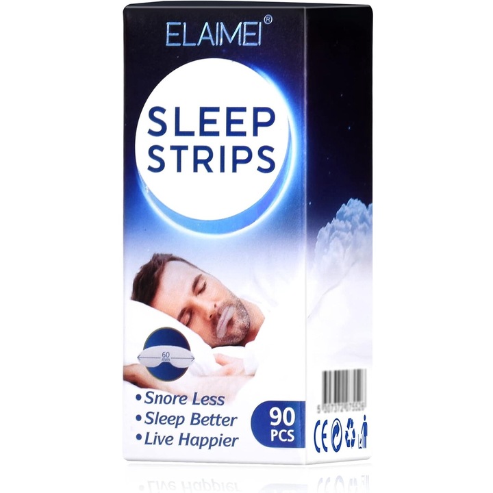 Set 90 Plasturi Antisforait, Elaimei, Respiratie Usoara, Transparent, 60x20mm