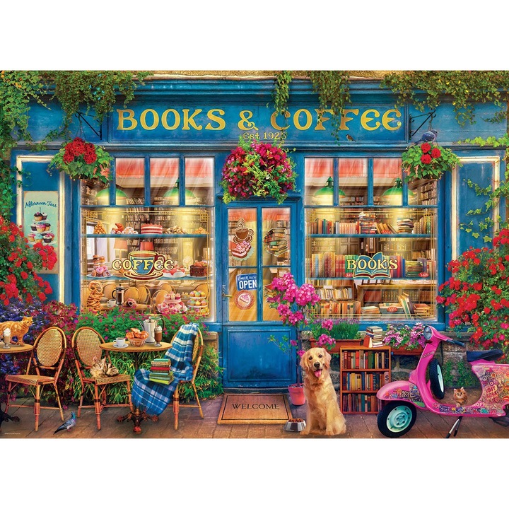 Пъзел 1000 части Eurographics - Книги и кафе - Гари Уолтън (Eurographics-6000-5869)