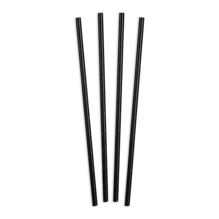 Set 25 paie carton bio unica folosinta diametru 6 mm, culoare neagra