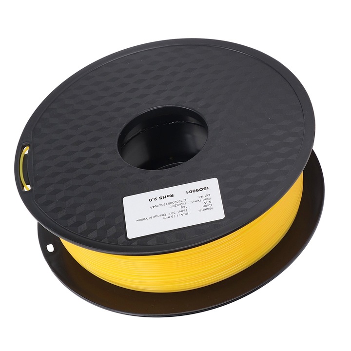 Consumabile 3D, Enforose, filament PLA 1.75mm, gradare portocalie-galben, 190-220C, set