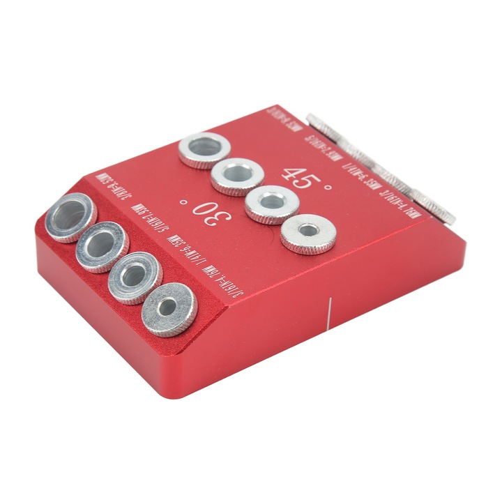 Ghid de foraj pentru gauri de buzunar, Enforose, 4 dimensiuni, aluminiu, usor