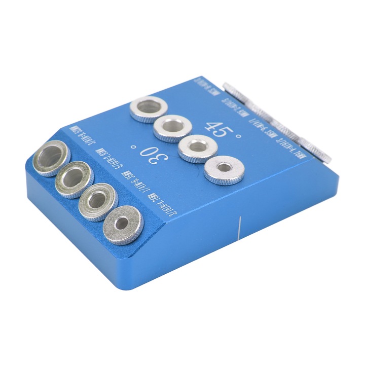 Ghid de foraj pentru gauri, Enforose, 4 dimensiuni, aluminiu, usor