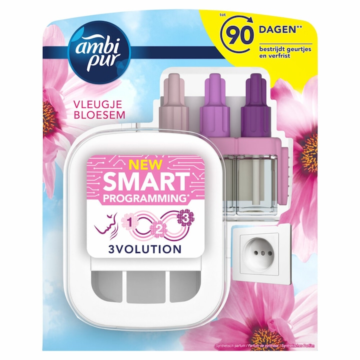 Електрически освежител за въздух Ambi Pur 3Volution + пълнител 20ML Touch of Blossom