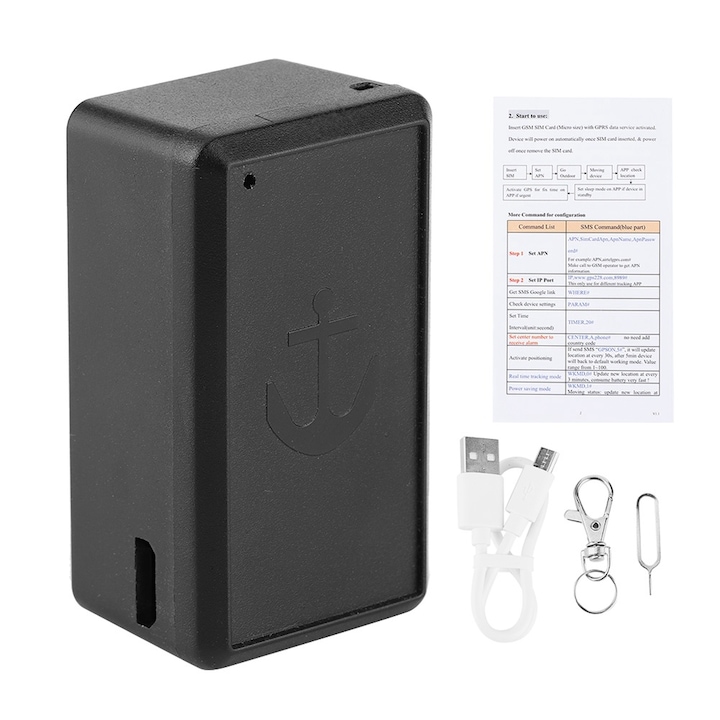 Mini GPS portabil de localizare a dispozitivului de urmarire in timp real Alarma antifurt pentru masina motocicleta copii varstnici