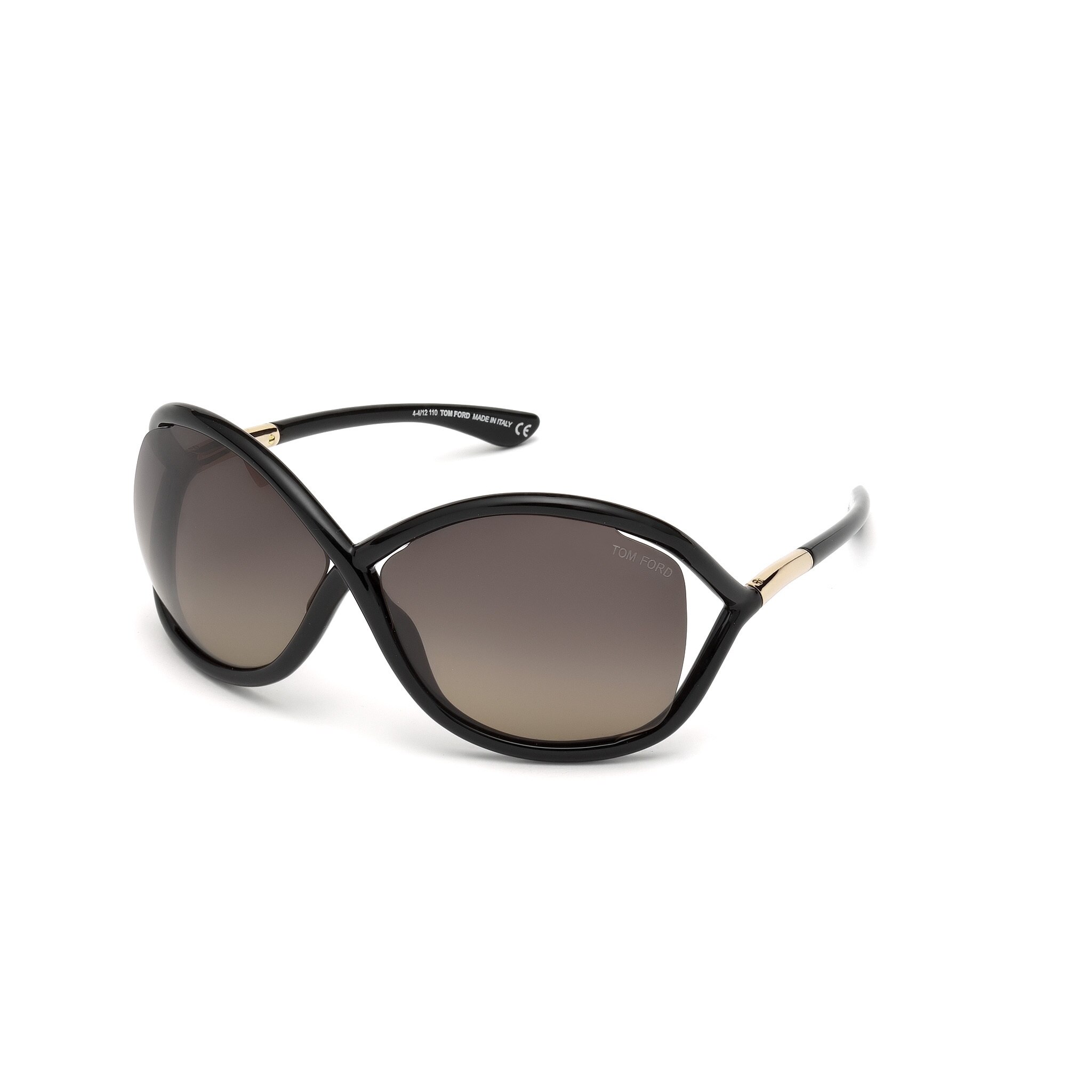 Tom Ford, Ochelari de soare supradimensionati rotunzi FT0009 Whitney, Negru, 64-14-125