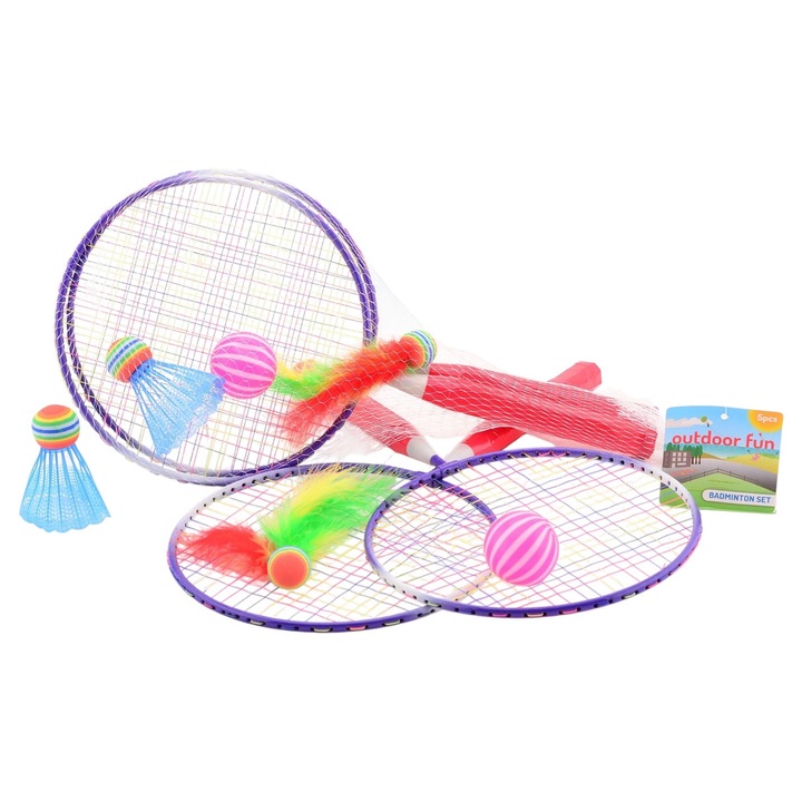 Tollaslabda készlet, Johntoy, 5 db, 3 év+, Többszínű