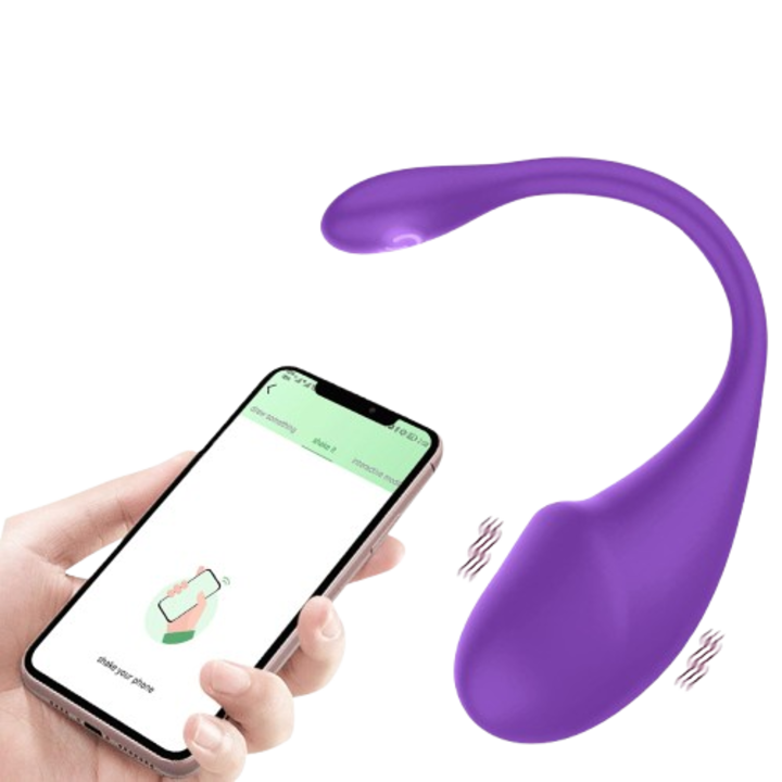 Mini vezeték nélküli békavibrátor, alkalmazásvezérelt, lila, kültéri használatra, kompakt kialakítás