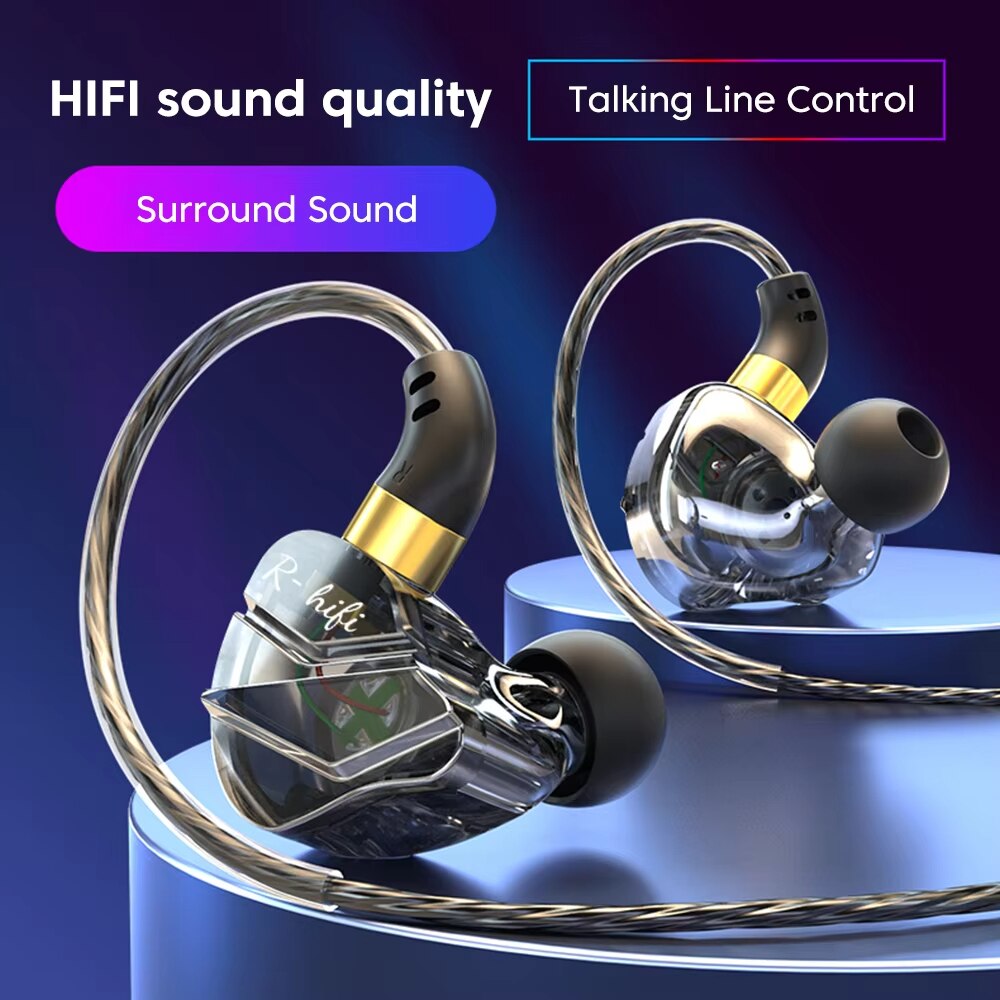 Casti cu fir, in-ear, violet transparent, 90 jack 3.5mm, lungime cablu 125cm, microfon