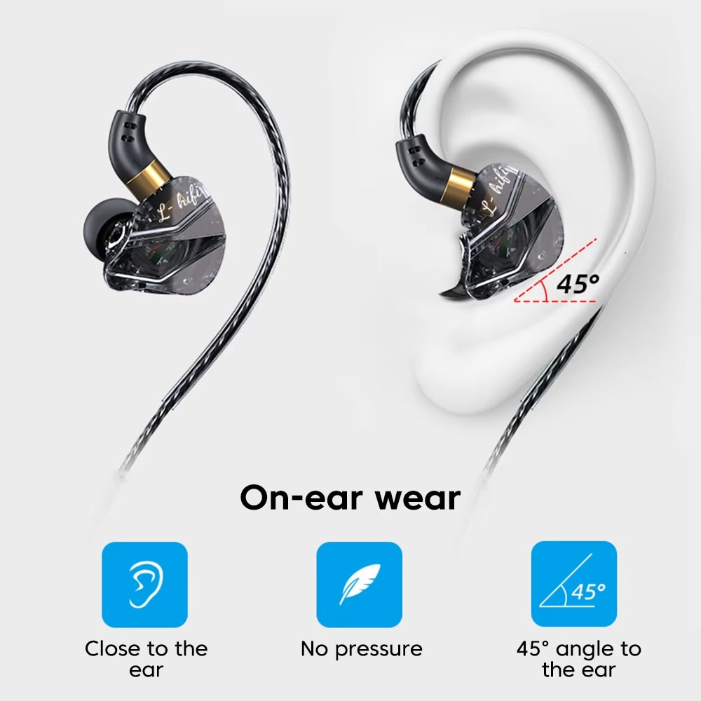 Casti cu fir, in-ear, violet transparent, 90 jack 3.5mm, lungime cablu 125cm, microfon