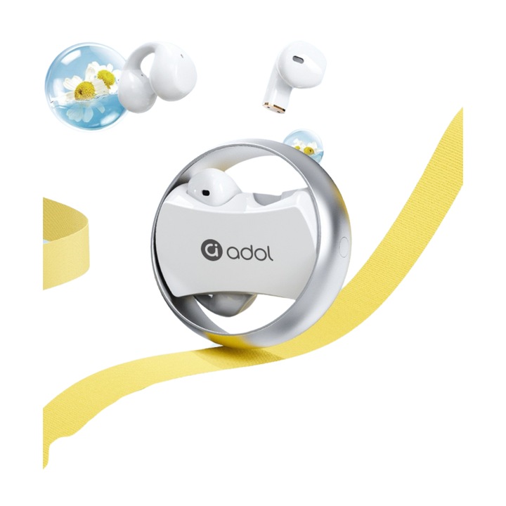 Doua Perechi De Casti Wireless Miracle White Topper, 36 ore autonomie, Bluetooth 5.3