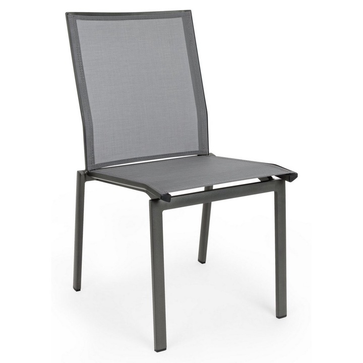 16 db-os kerti szék készlet, alumínium, textilén, antracitszürke, Cruise, 50x61x88,5 cm
