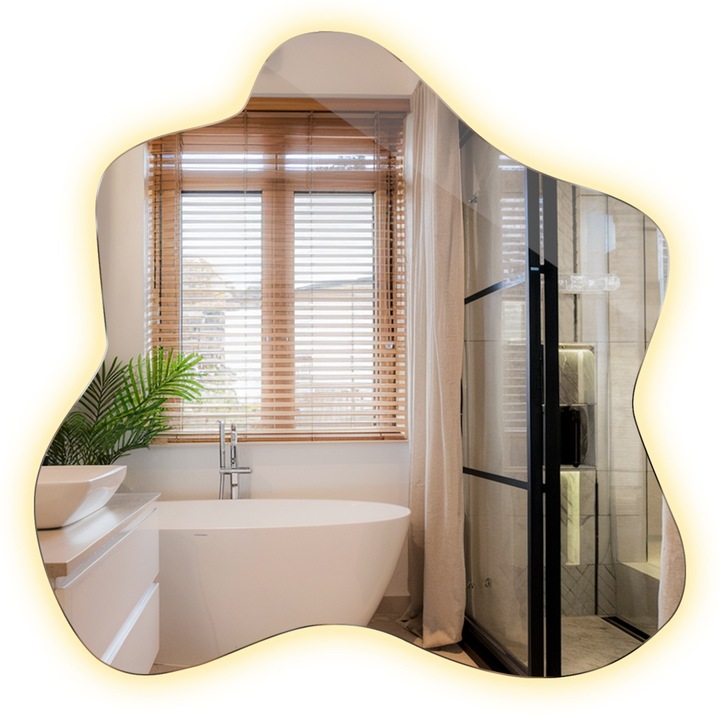 Tükör világítás, Wallfluent, Fal, Meleg (3000K), 77,3 x 76,6 cm, 010390550210100000000