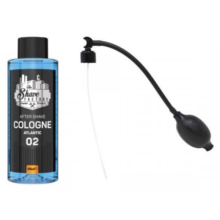 Комплектът The Shave Factory: Atlantic 02 одеколон за след бръснене, 500 ml + помпа