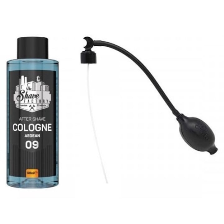 Комплектът The Shave Factory: Aegean 09 одеколон за след бръснене, 500 ml + помпа