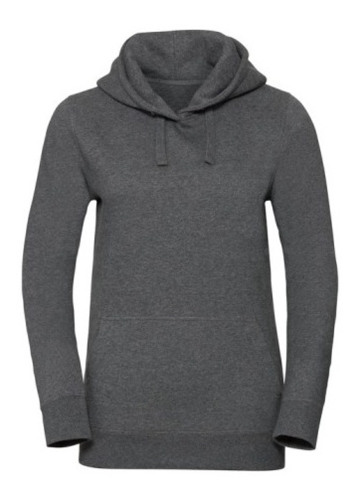 Hanorac pentru dama Russell, cu gluga, buzunar cangur, bumbac, gri, XS INTL