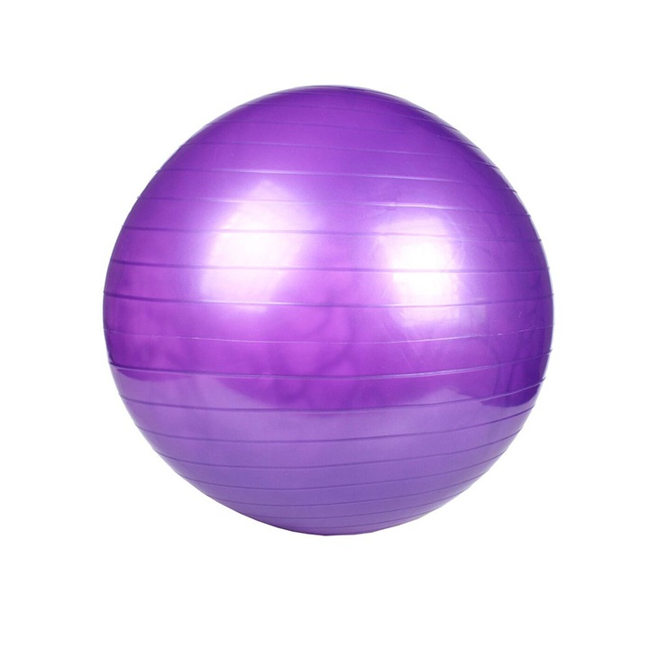 Топка за гимнастика, фитнес, йога, Merco Gymball, диаметър 55 см, лилав цвят