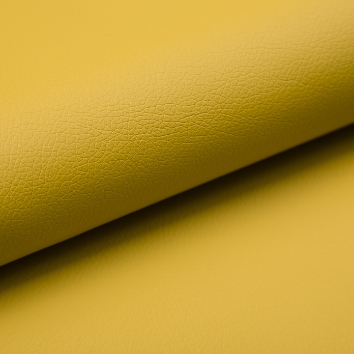 Piele ecologica, Imitatie de piele naturala, Piele sintetica, Piele artificiala, Piele ecologica la metru, Galben ocru, 100 x 140 cm, Tusi Leather