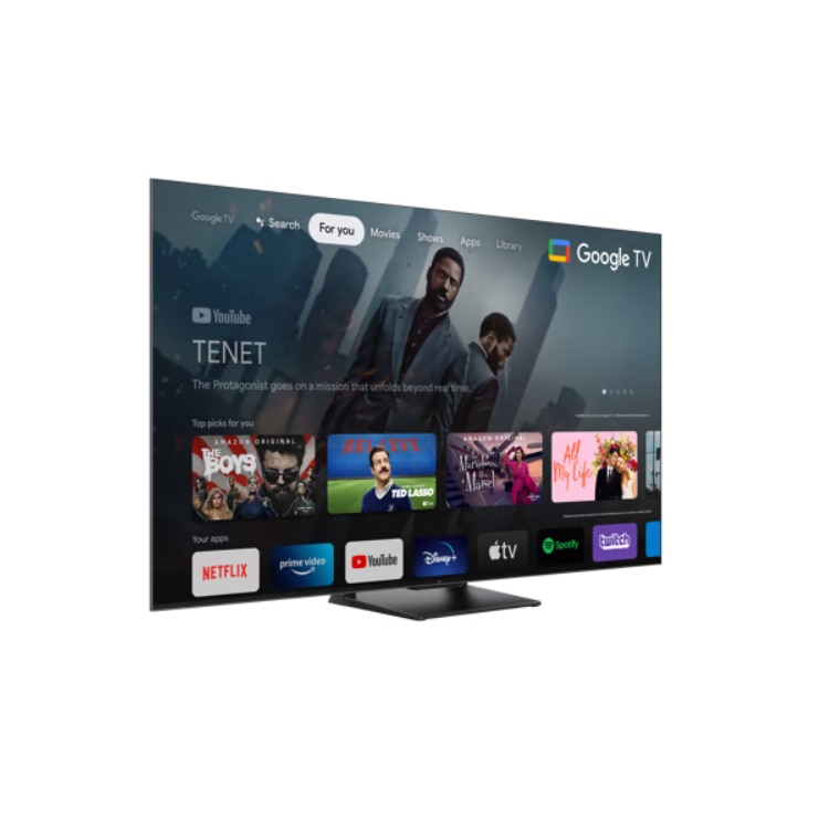 Televizor TCL 65QLED870 QLED, 165 cm, 4K UHD, HDR, Smart TV, control vocal, Google TV, 144 Hz