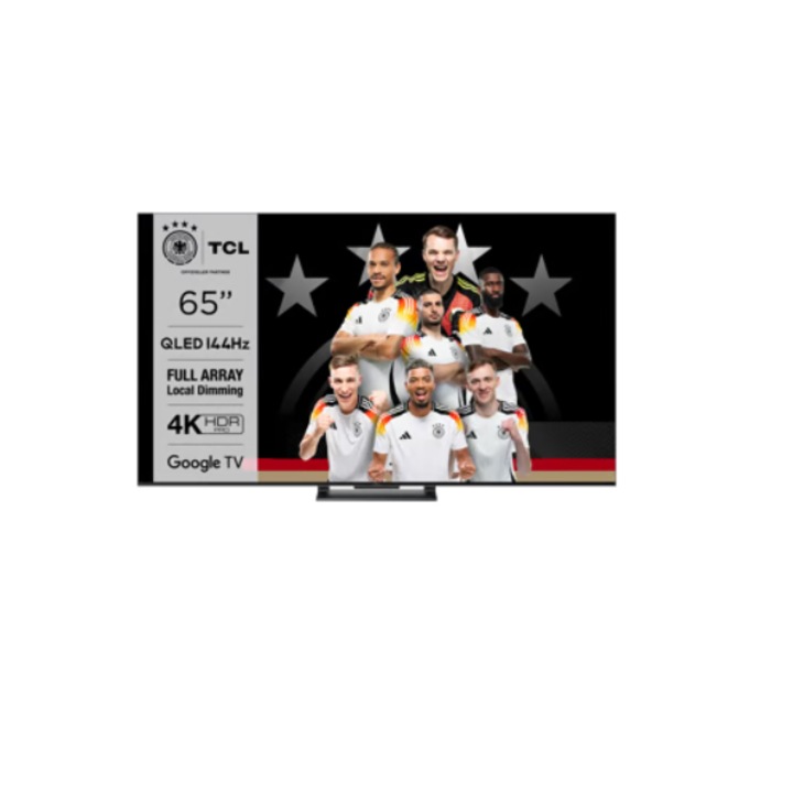 Televizor TCL 65QLED870 QLED, 165 cm, 4K UHD, HDR, Smart TV, control vocal, Google TV, 144 Hz