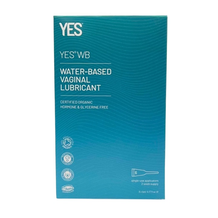 Lubrifiant intim certificat organic pe baza de apa cu aplicator, 6x5ml - YES