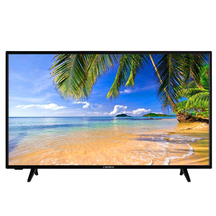 Televizor LED Crown 40VF77FLX, Full HD, 1920x1080, 101 cm, Smart TV, Wi-Fi, VESA 100 X 100, Clasa F, Negru