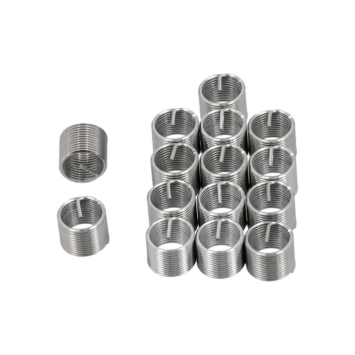 YATO Set insertie spirala pentru reparare filete, marime M10 x 1.0 x 15 mm, 15 bucati