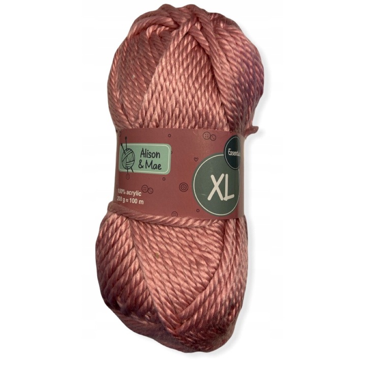 Rózsaszín horgolt fonal, ideális kreatív projektekhez, 100 méter, XL