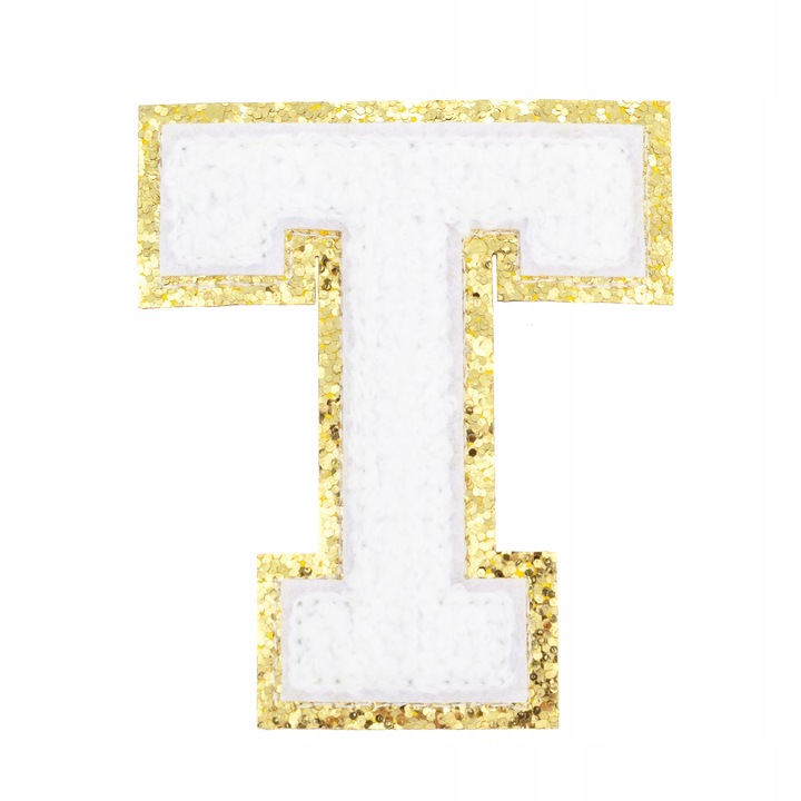 Patch, Little Angel, N788, Litera T, alb, auriu