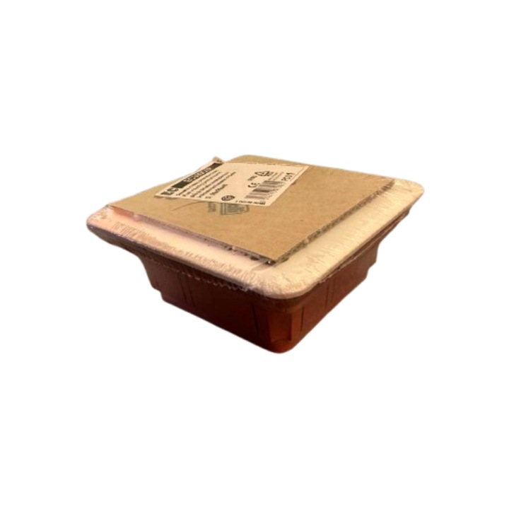 Doza, Cutie de Derivatie, Cu Capac de Carton pentru Protectie Tencuiala, Montaj Incastrat, Montarea Capacului ( Cu Suruburi), Halogen Free, IP40, 92x92x45mm, EC350C1P Elettrocanali Italia