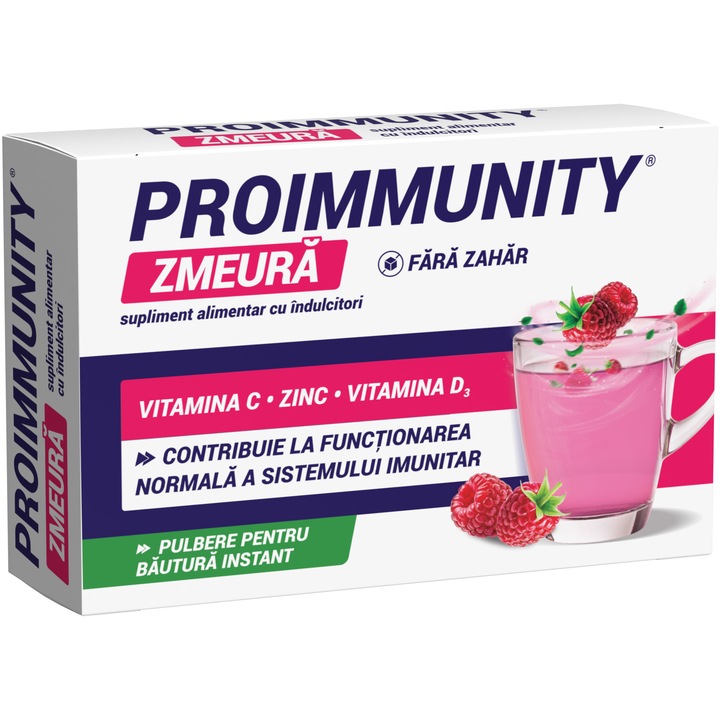 Proimmunity cu Aroma de Zmeura, Fiterman Pharma, 8 plicuri