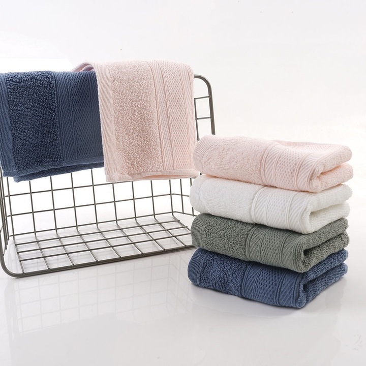 Set prosoape de baie Nonsuch, 100% bumbac, 4 articole, 25x50cm, multicolor