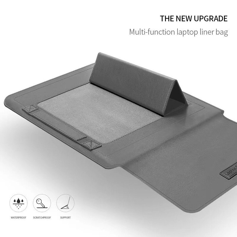 Husa pentru laptop, 13 inch, piele, cu suport, pentru MacBook Air M2 A2681 M1 A2337