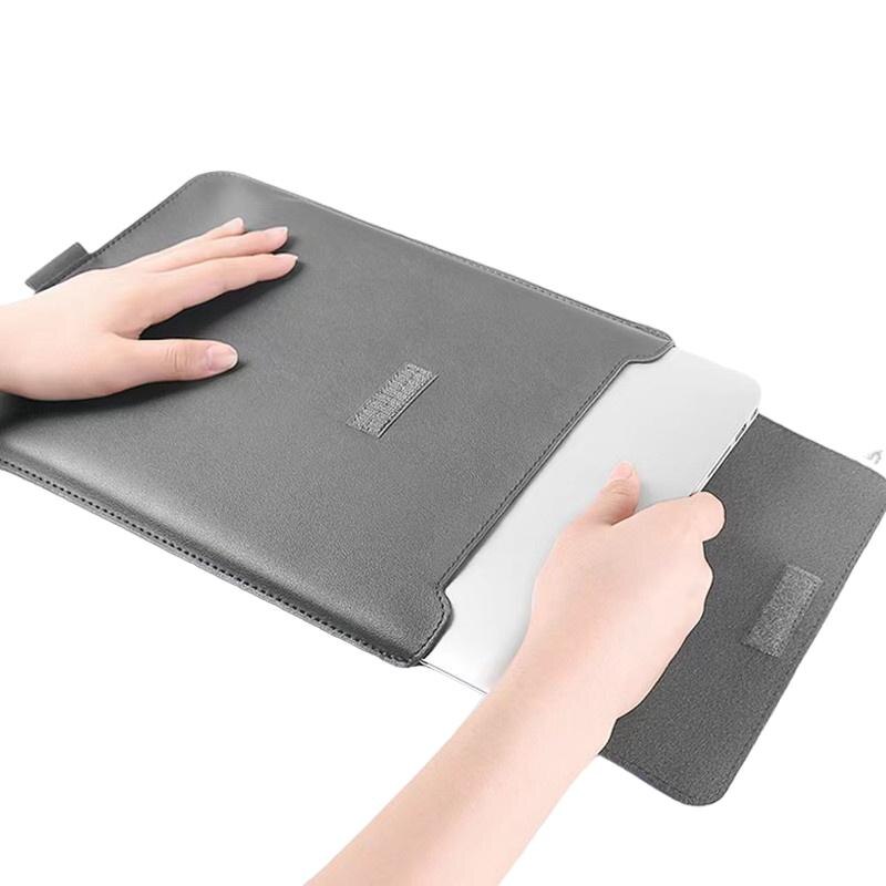 Husa pentru laptop, 13 inch, piele, cu suport, pentru MacBook Air M2 A2681 M1 A2337