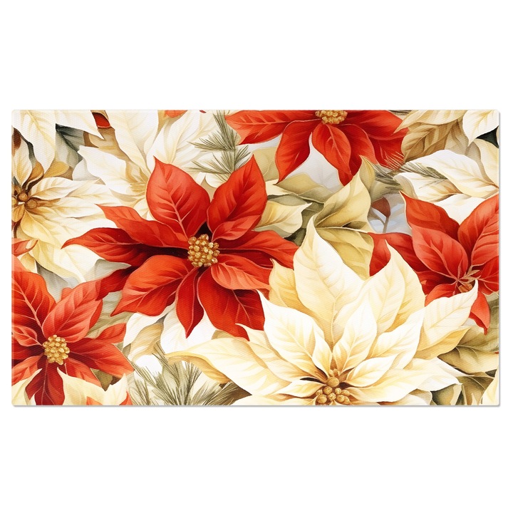 Tablou Canvas: Gramada de flori suprapuse - Culori calde pe petalele florilor 90x60CM