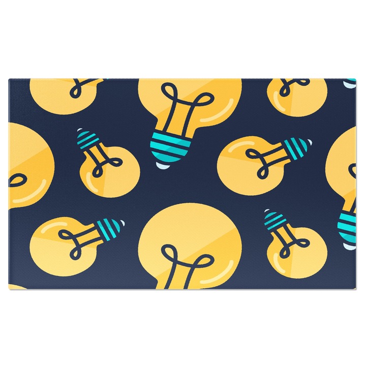 Tablou Canvas: Pattern cu becuri aprinse - Idei stralucitoare, beculete 120x80CM