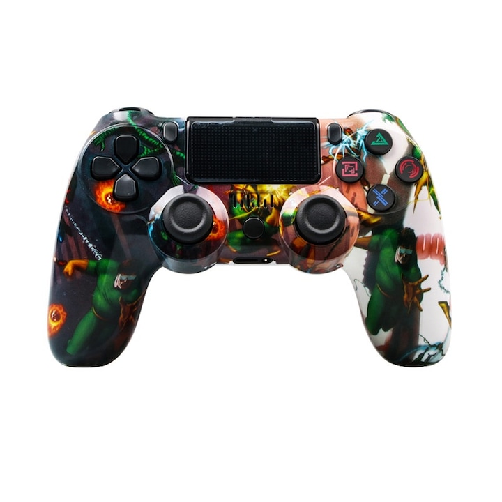 Rqiurpn Gamepad, vezeték nélküli, többszínű, 17 gombos, PC-hez és PS4/PS2/PS3-hoz