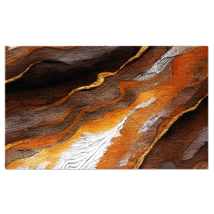 Tablou Canvas: Intrunirea delicata si usoara a unor linii de culoare- Auriu, maro, alb 140x90CM