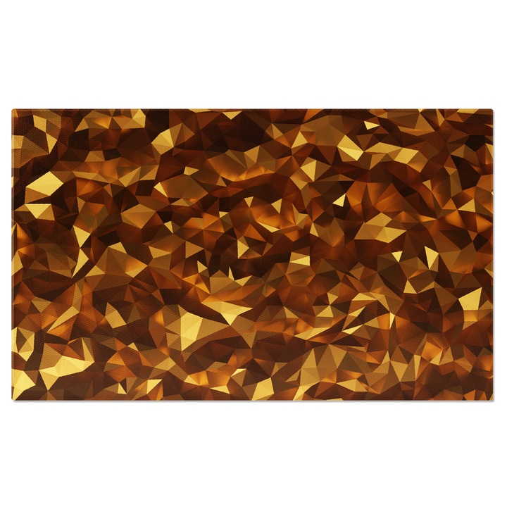 Tablou Canvas: Model cu triunghiuri aurii in armonie - Geometrie aurie 90x60CM