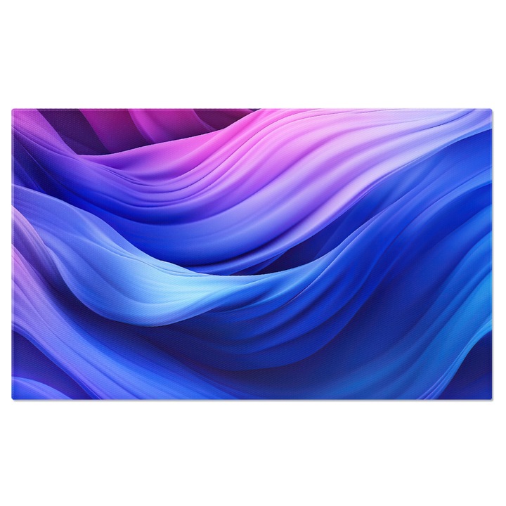 Tablou Canvas: Material textil ce imita valuri de apa - Colorit albastru-mov 120x80CM