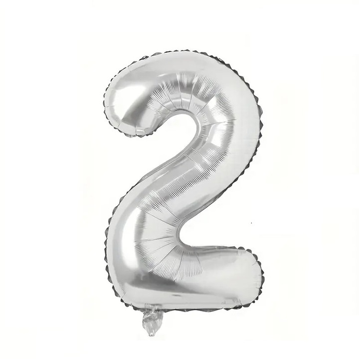 Фолиев балон Flippy, номер 2, 81 см, за въздух или хелий, сребрист